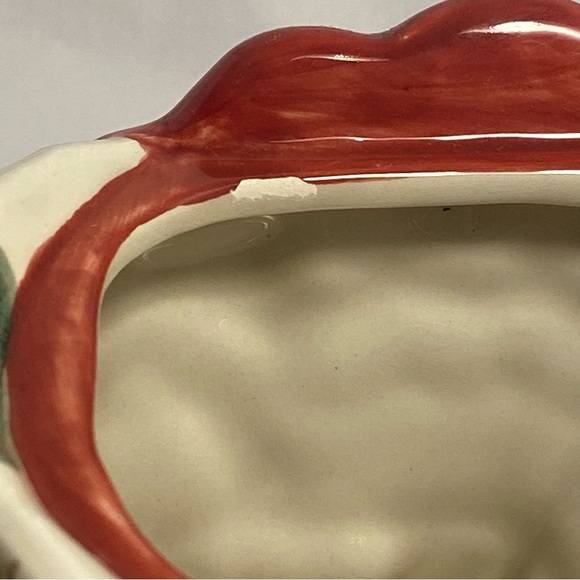 90s Fitz And Floyd Christmas Sleigh Figurine candy sugar bowl 1995 vintage used - Picture 16 of 16